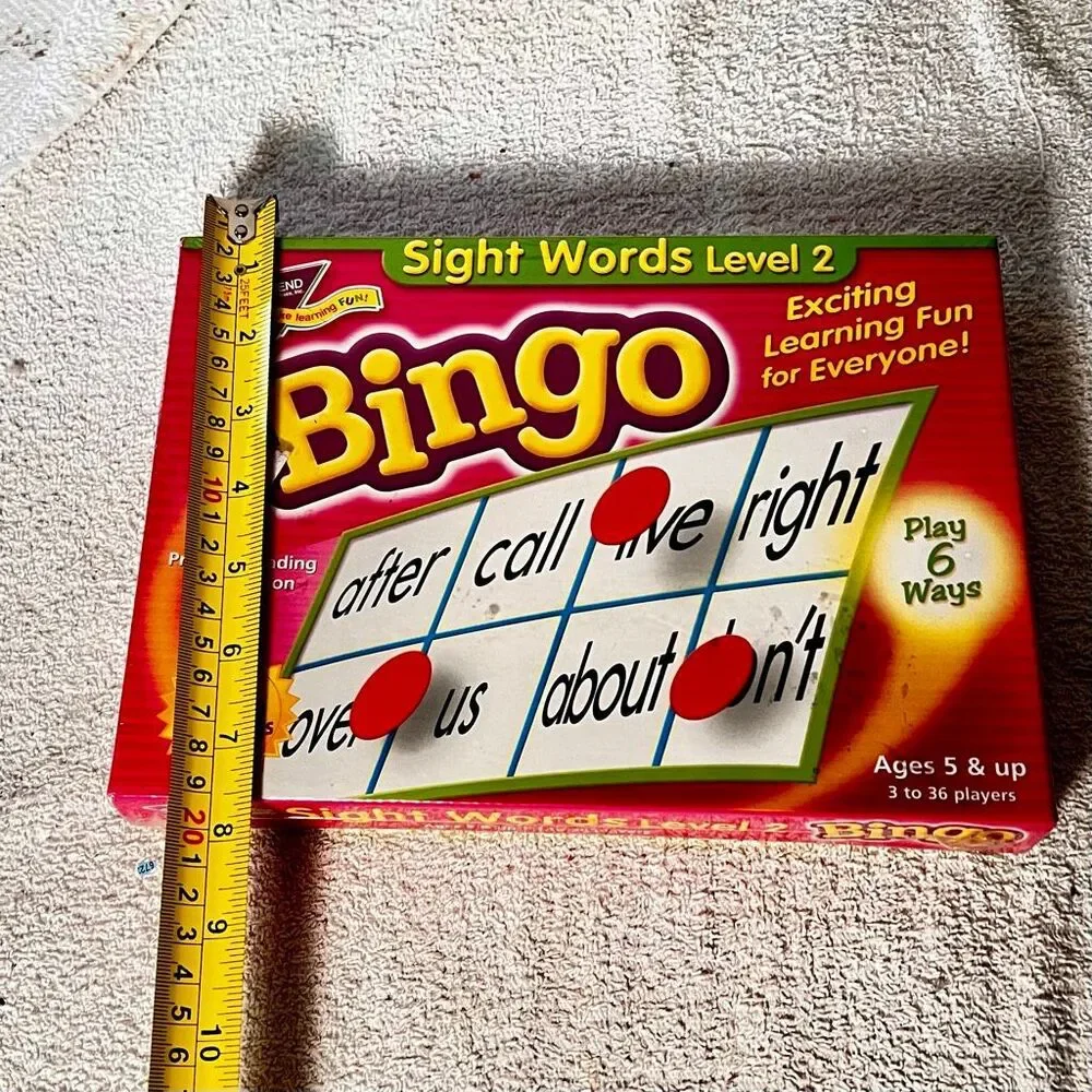 Sight Words Level 2 Bingo game by Trend Enterprises New Sealed in Box